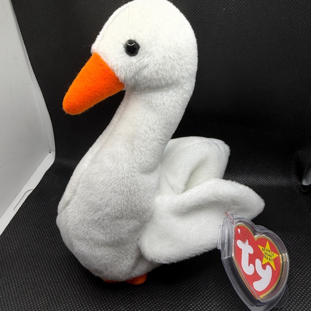 Ty Beanie Baby Gracie Swan 1996 White Plush w Tag Vintage Retired